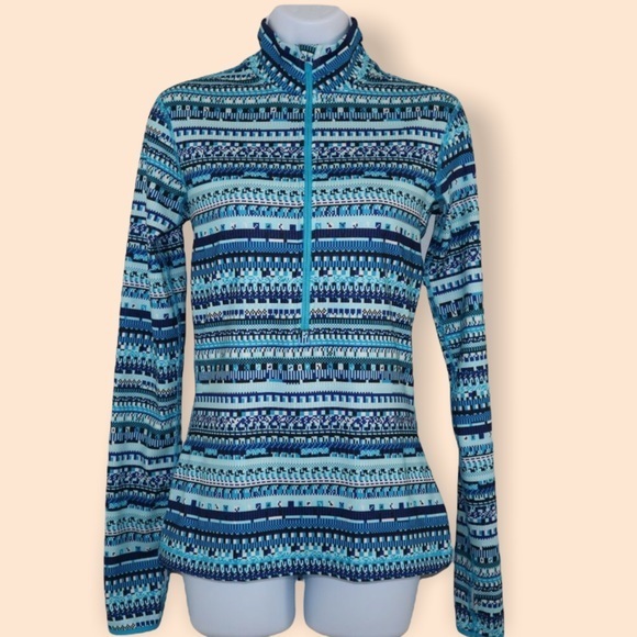 Nike Tops - Nike Pro Top Sz S Dri Fit Half Zip‎ printed long sleeves Pullover